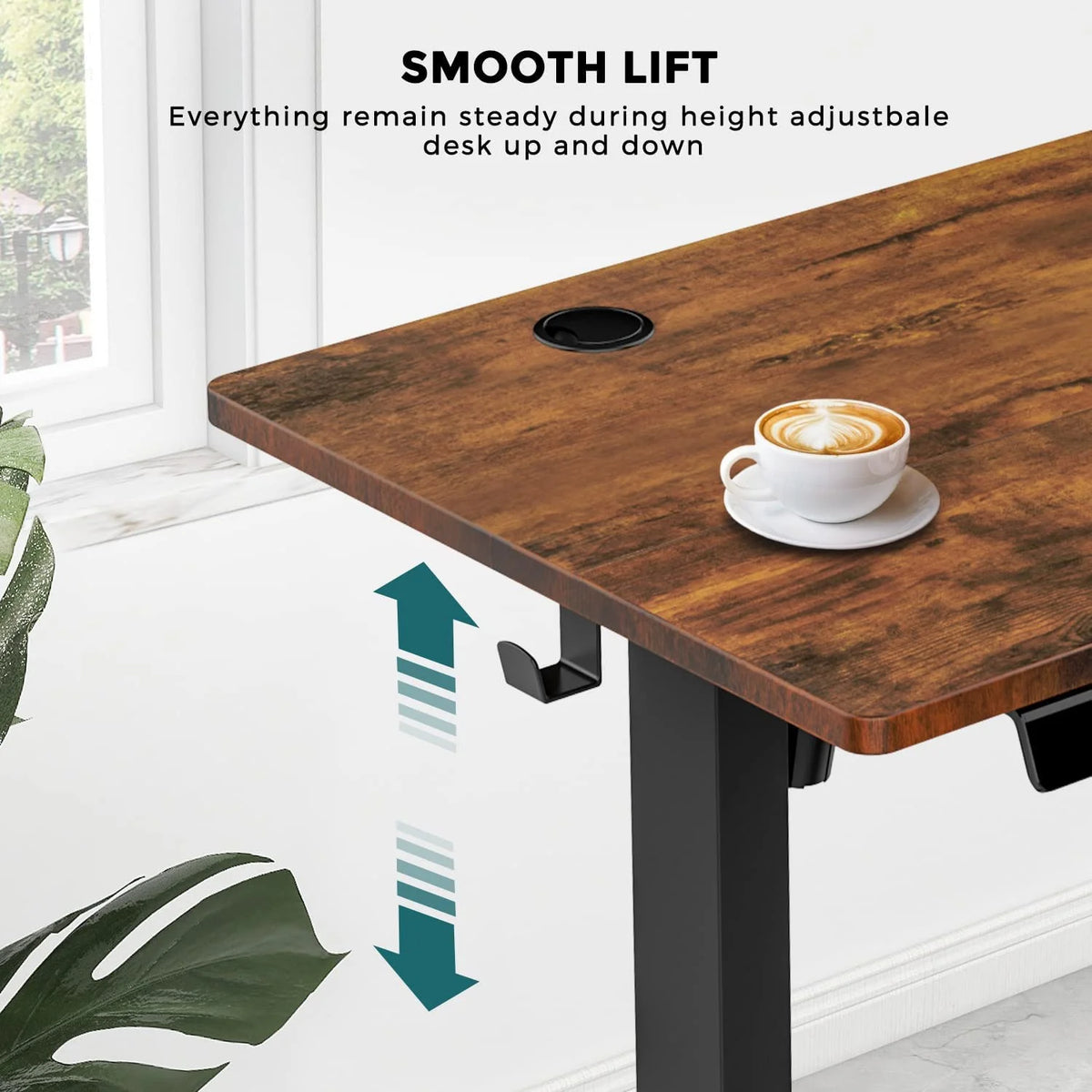 Electric Height Adjustable Standing Desk 55 x 24 in C241028