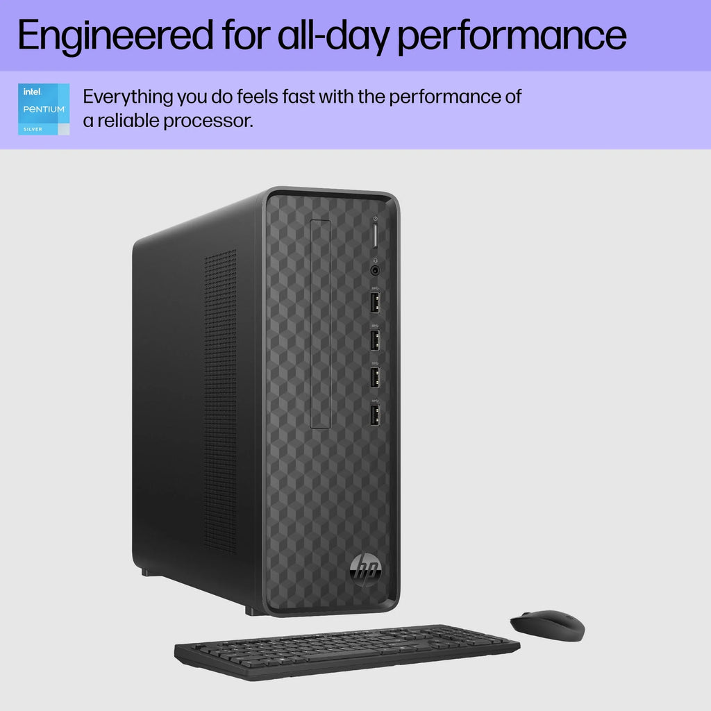 Black Slim Desktop Tower Y265904