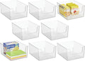 Clear 8 Pack Plastic Open Front Storage Organizer Bin S595242
