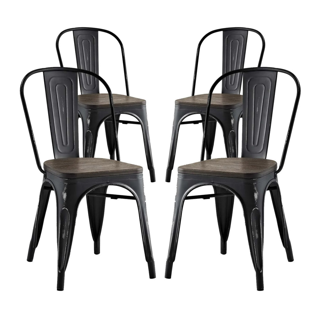 Bamboo Dining Side Chair Set of 4 E77308