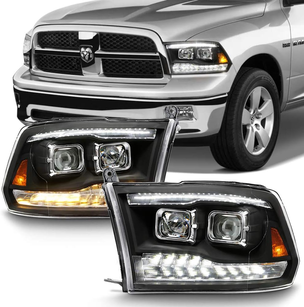 Black LED Projector Headlights Assembly C5830