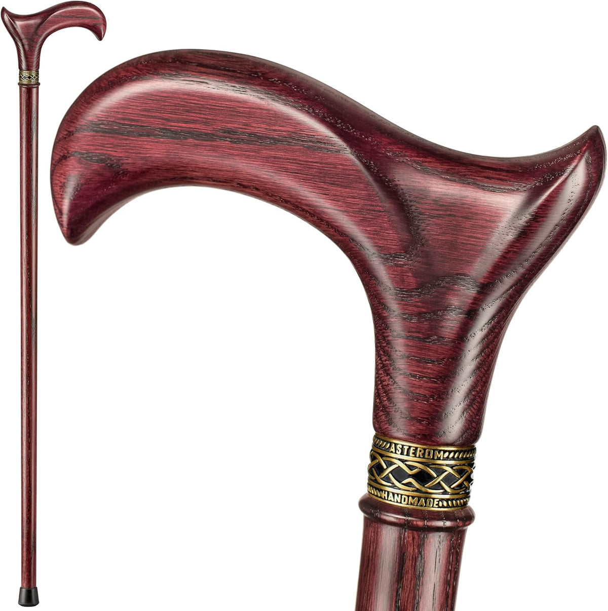 Handmade Ergonomic Wooden Oak Walking Cane X483