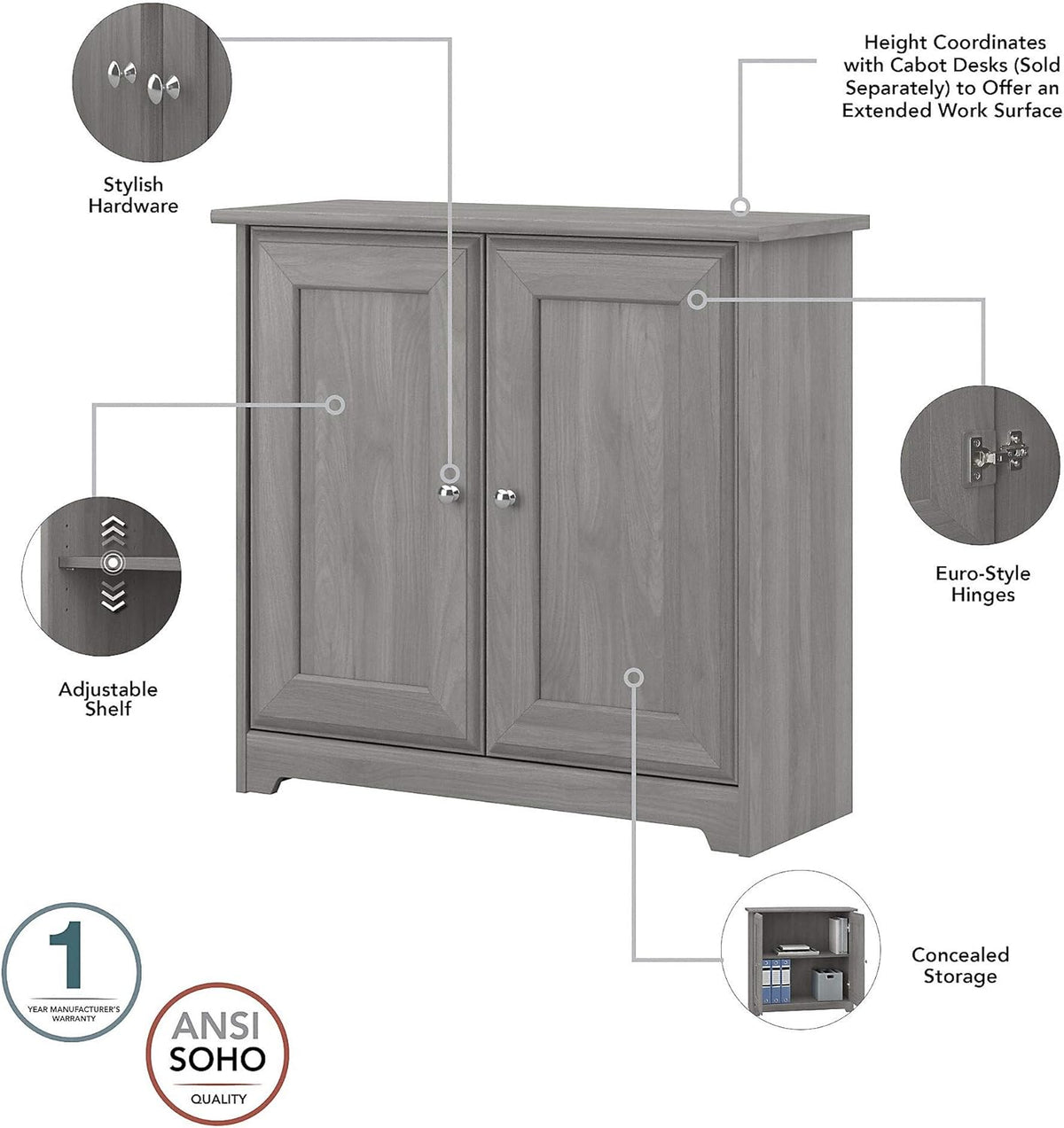 2 Door Low Storage Cabinet Z543387