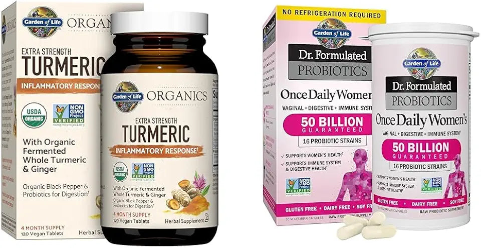 120 Tablets Turmeric & 30 Capsules Women's Probiotics B66153
