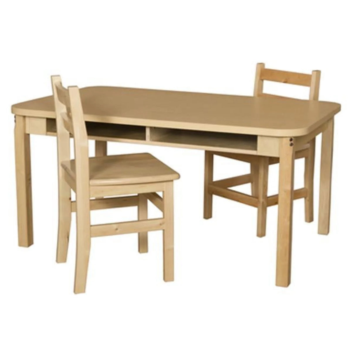 Four Seat Student Desk with Hardwood Legs X12110