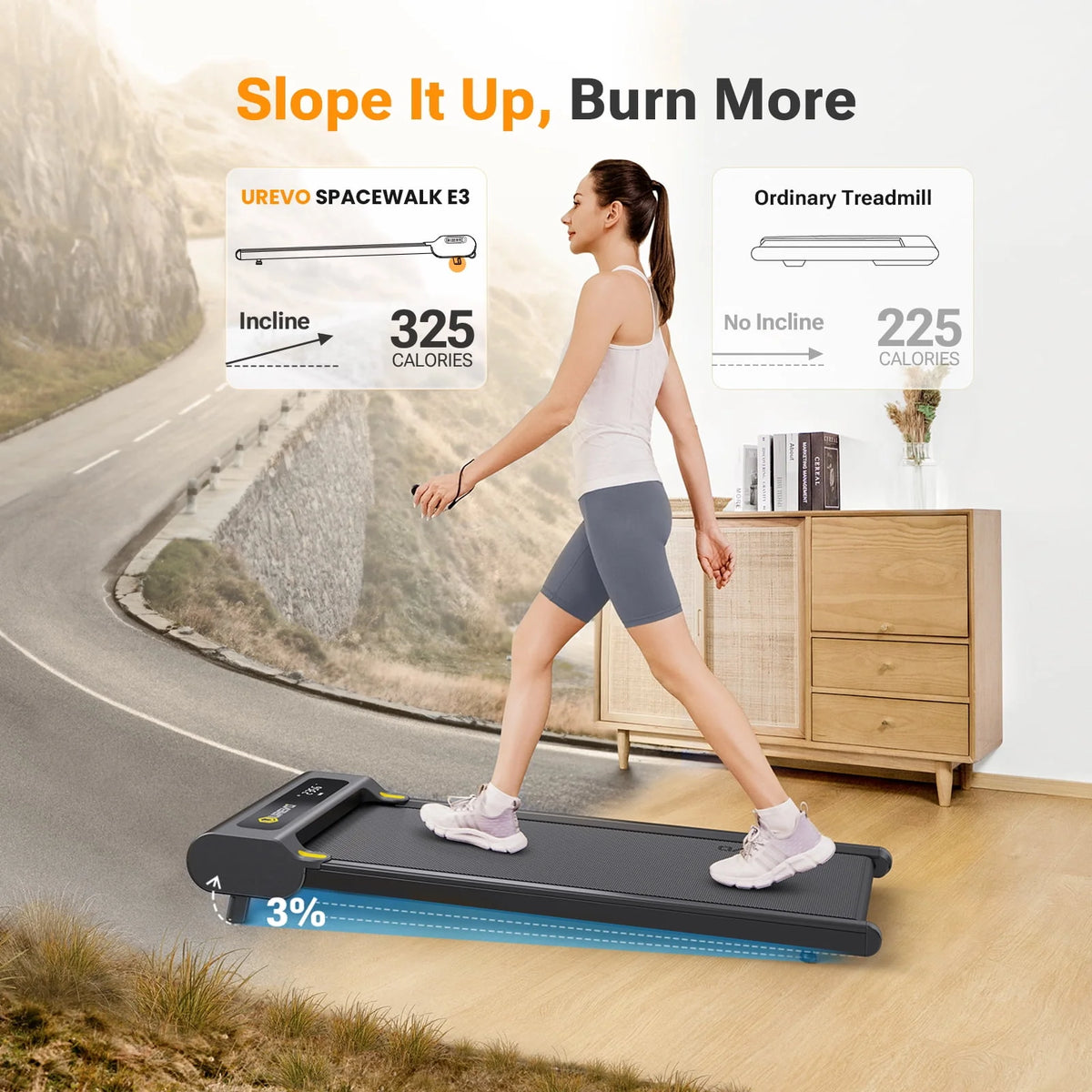 2 in 1 Under Desk Treadmill with Remote Control C640232
