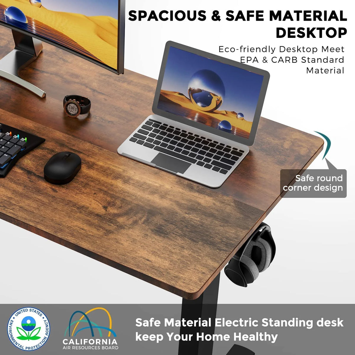 Electric Height Adjustable Standing Desk 55 x 24 in C241028