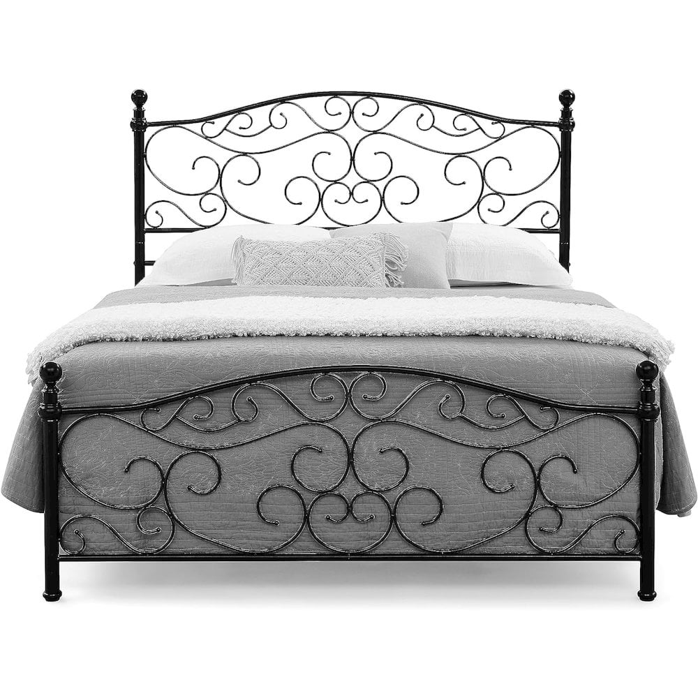 Black King Metal Bed-In-A-Box U7887