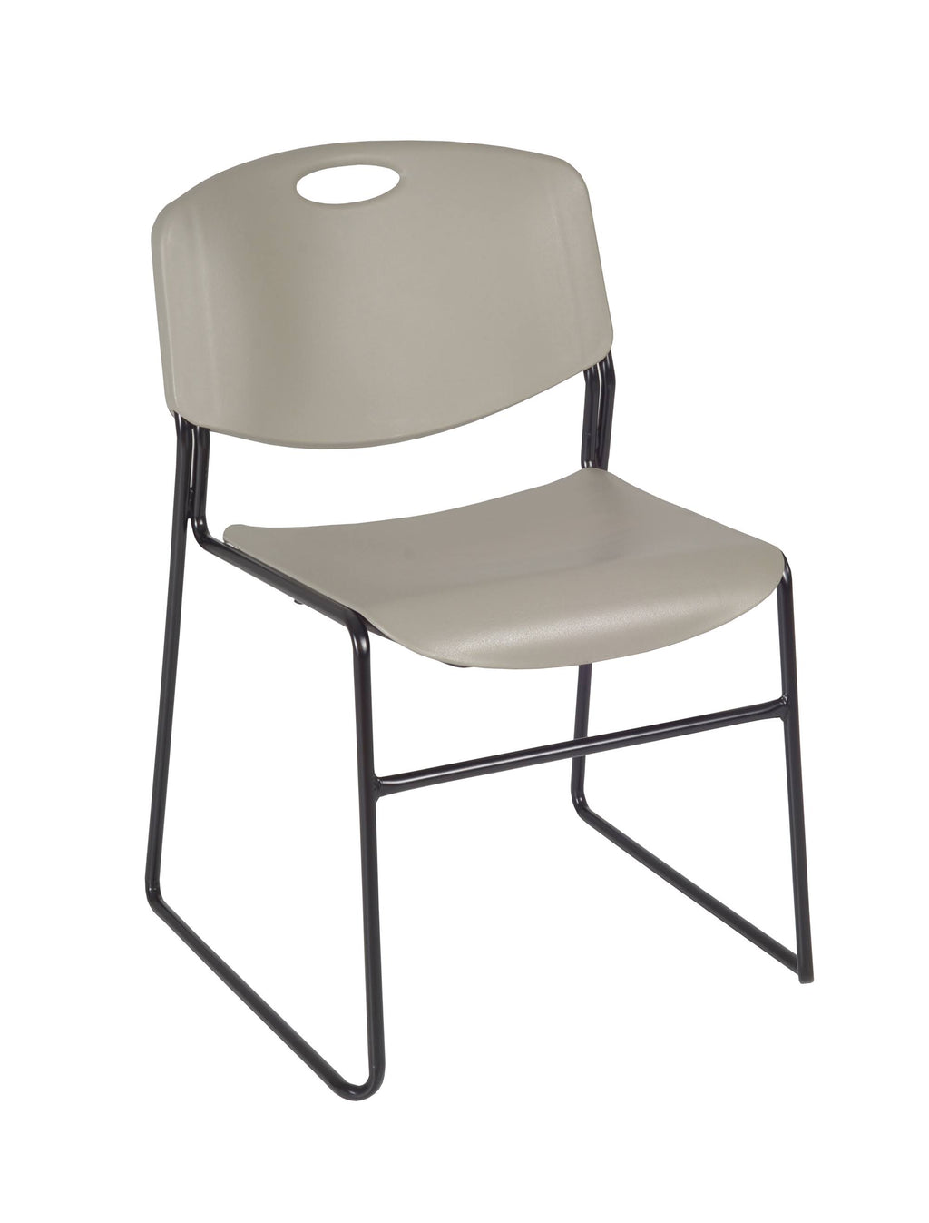 Maple Square Breakroom Table & 4 Grey Stack Chairs Z2255