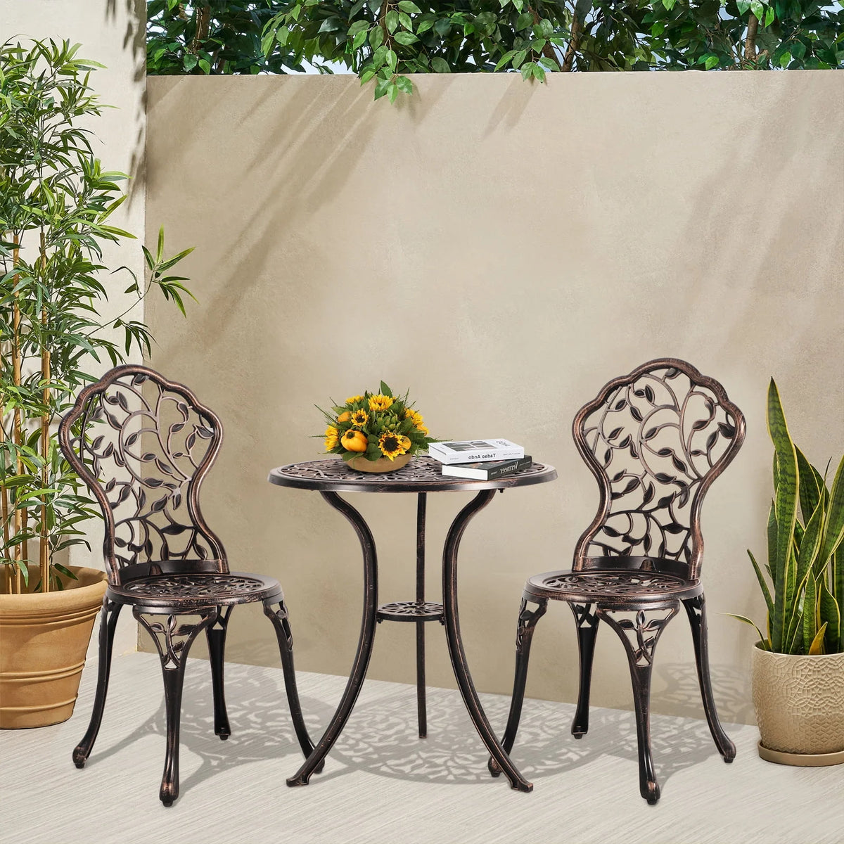 3-Piece Cast Aluminum Outdoor Bistro Set T4033