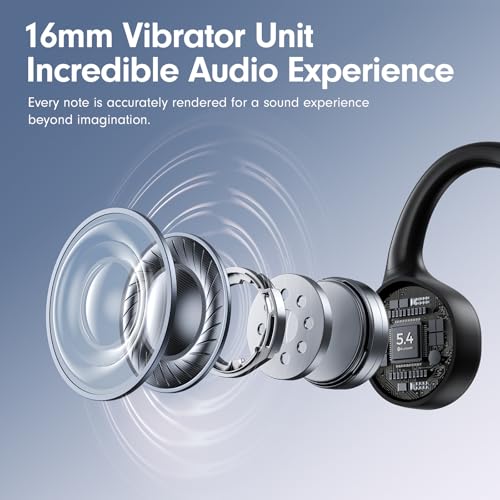 Bone Conduction Open Ear Bluetooth 5.4 Headphones with Mic R854