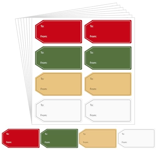 3 Colors Gift Tag Stickers F771