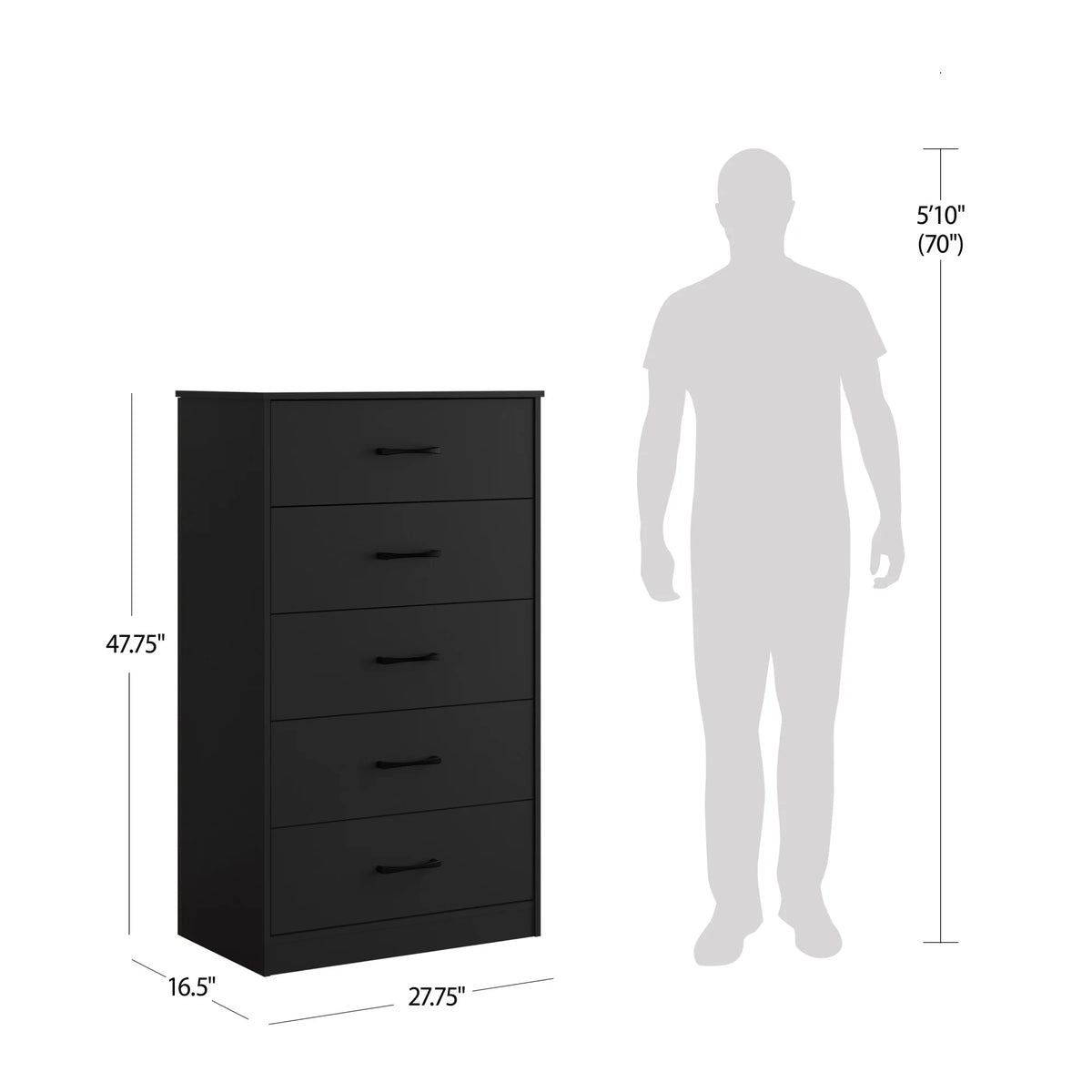 White 5 Drawer Dresser K227