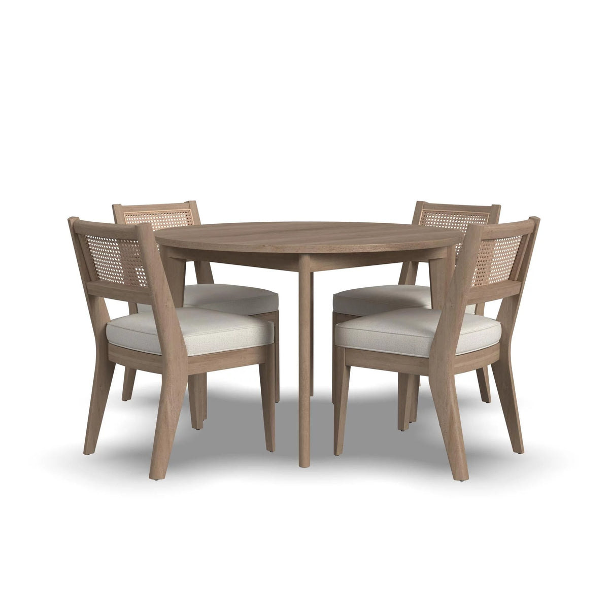 5-Piece Brown Wood Round Dining Set X20253