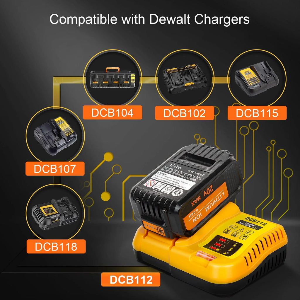 2 Pack 20V 6.0Ah Battery Y108169