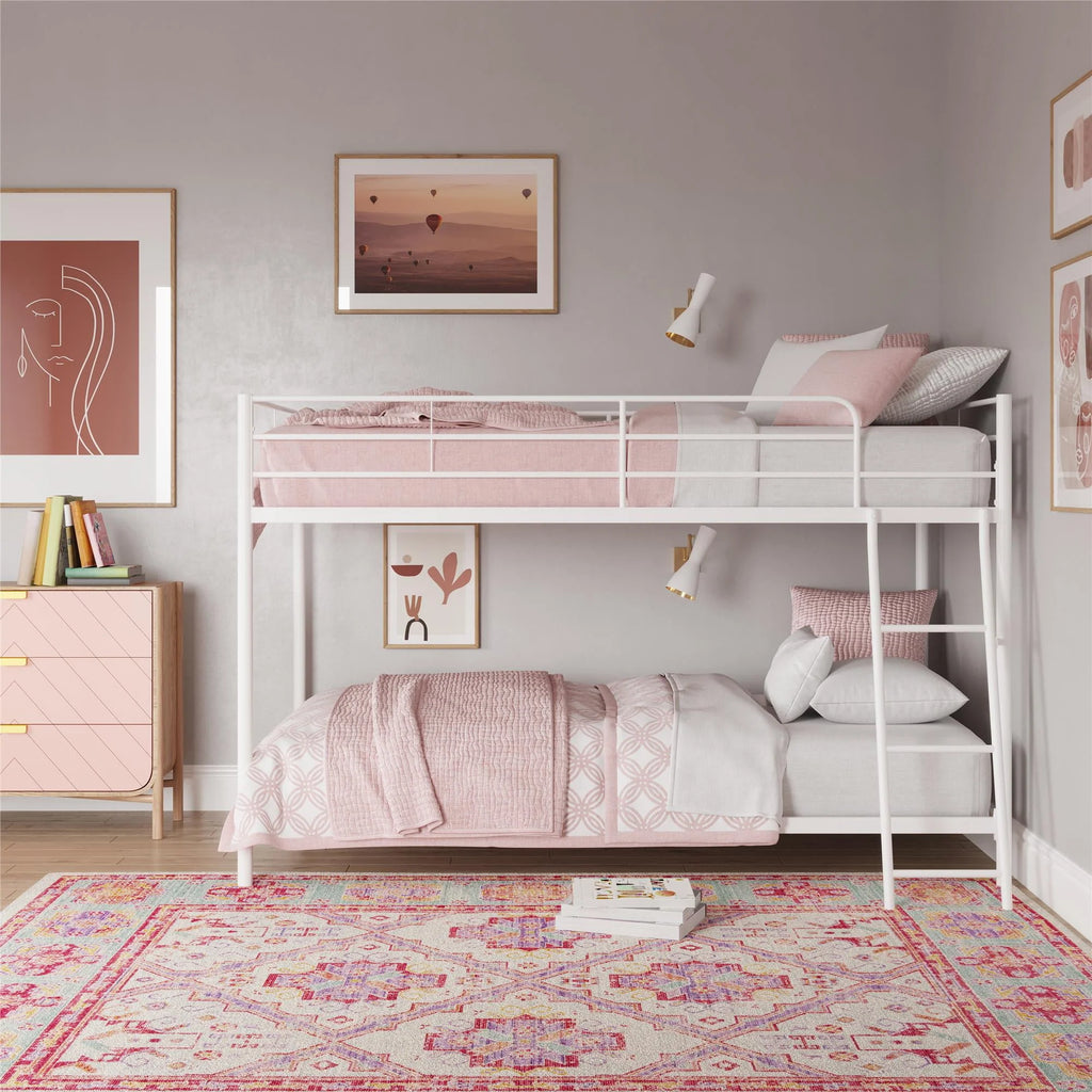 Black Twin-over-Twin Low Profile Bunk Bed R402