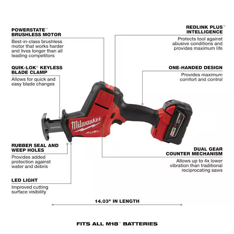 18V Lithium-Ion Brushless Cordless Reciprocating Saw Kit with Impact Driver U4108