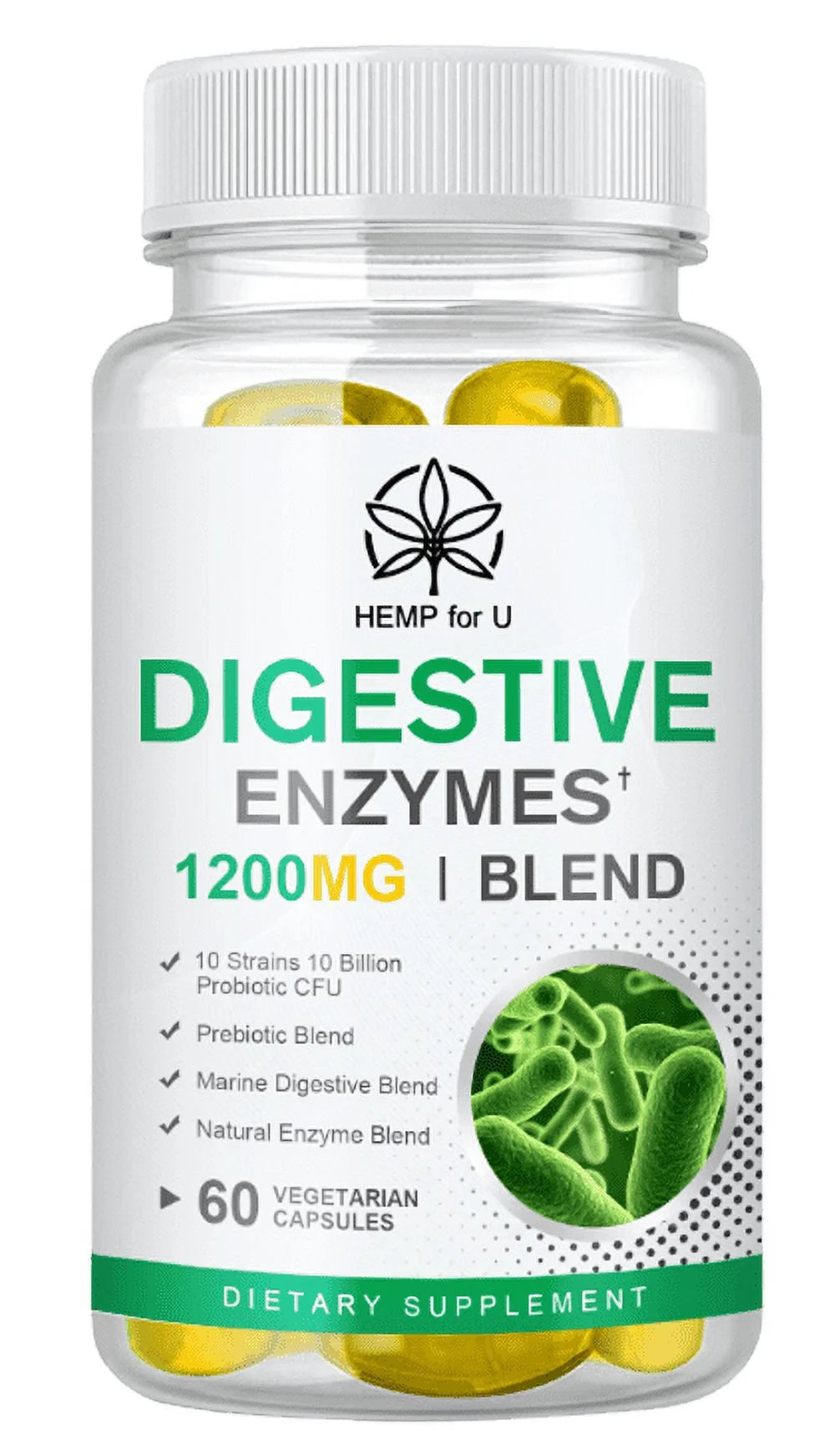 Probiotic Digestive Multi Enzymes 1200 mg 60 Capsules B526288