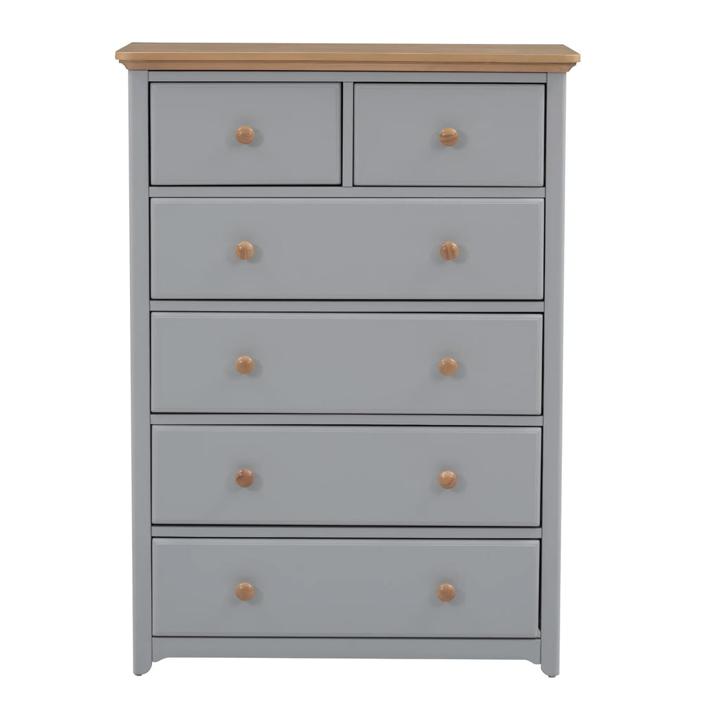 Rustic Wooden 6 Drawer Storage Cabinet Z7640