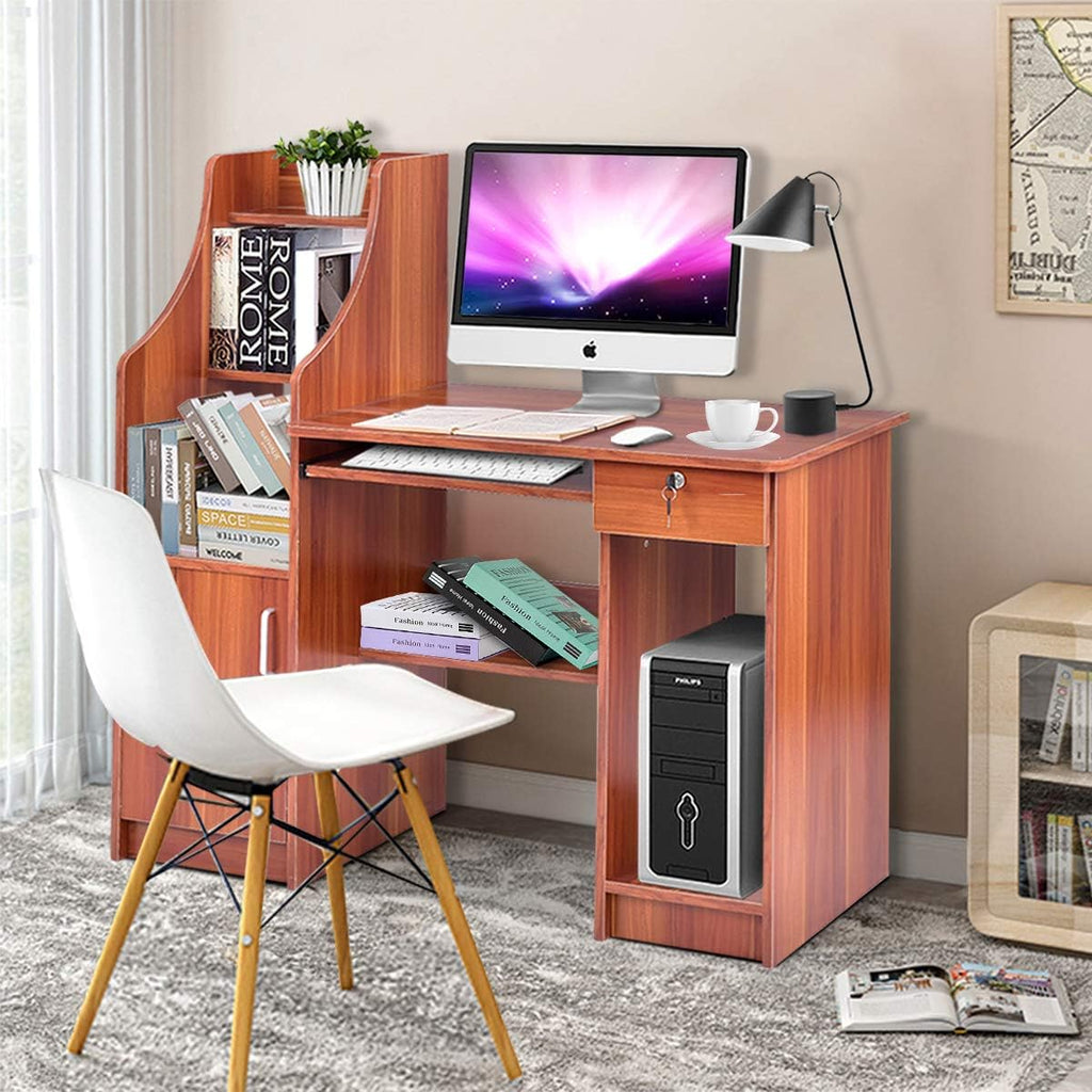 Computer Desk with Storage Cabinet & Drawer H47992