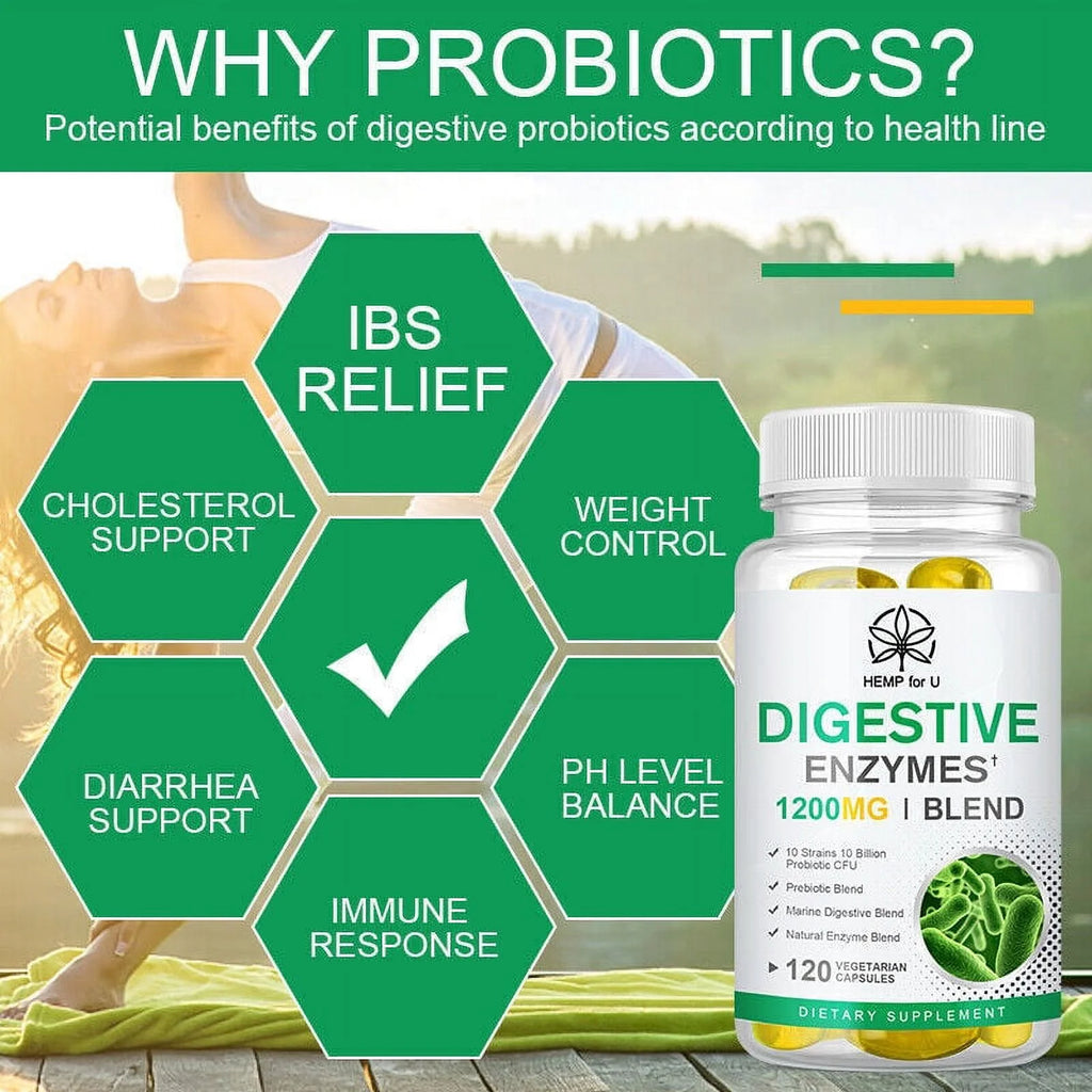 Probiotic Digestive Multi Enzymes 1200 mg 60 Capsules B526288