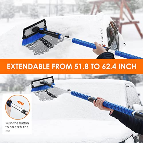 3 in 1 Extendable Ice Scraper Snow Brush with Squeegee P324