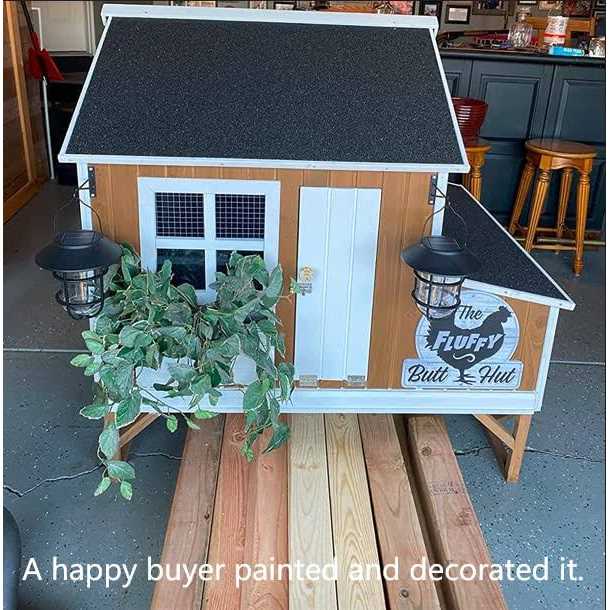 Large Wood Chicken Coop with 3 Nesting Box P107735