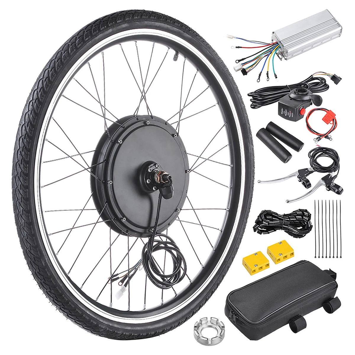 48V 1000W 26" Front Wheel Electric Bike Conversion Kit S68822