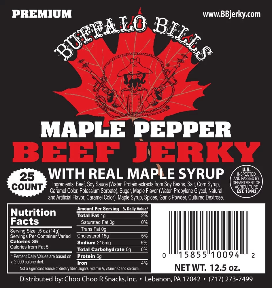 Maple Pepper Beef Jerky Strips D883294