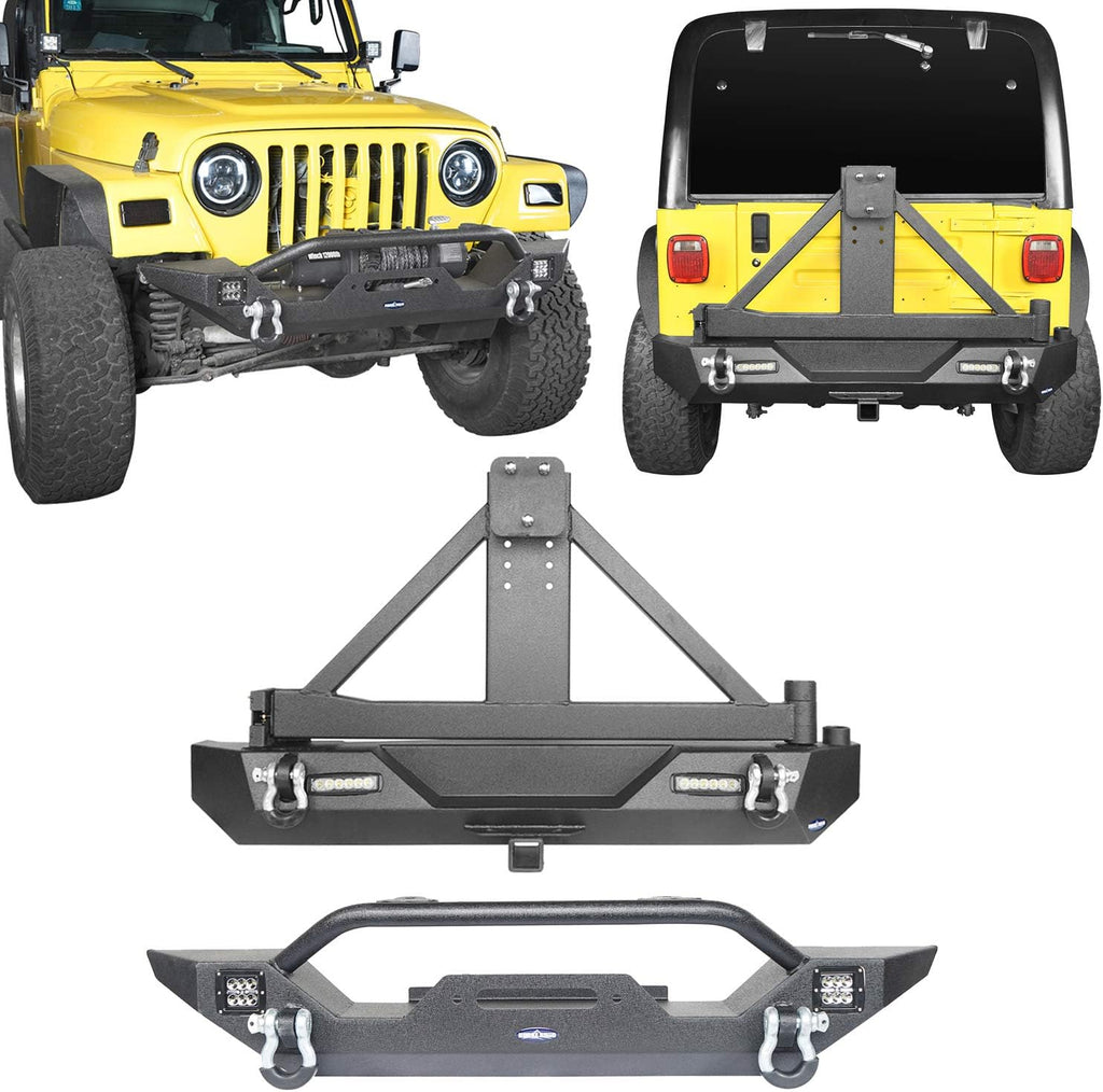 Front Bumper & Rear Bumper Combo with Tire Carrier Set L506