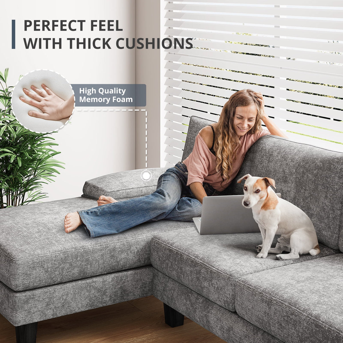 U-Shaped Sectional Sofa with Chaise Q2793