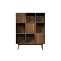 Walnut Wood 6-Shelf Bookcase F2830