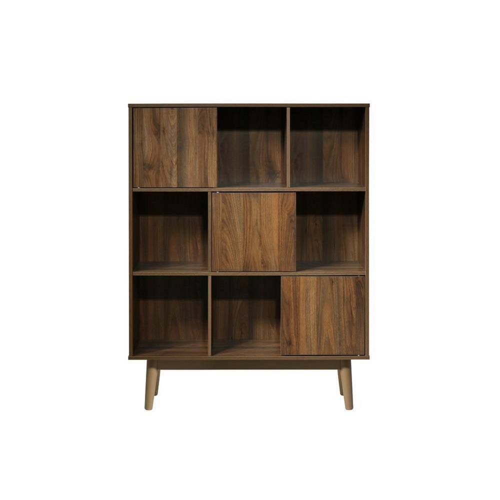 Walnut Wood 6-Shelf Bookcase F2830