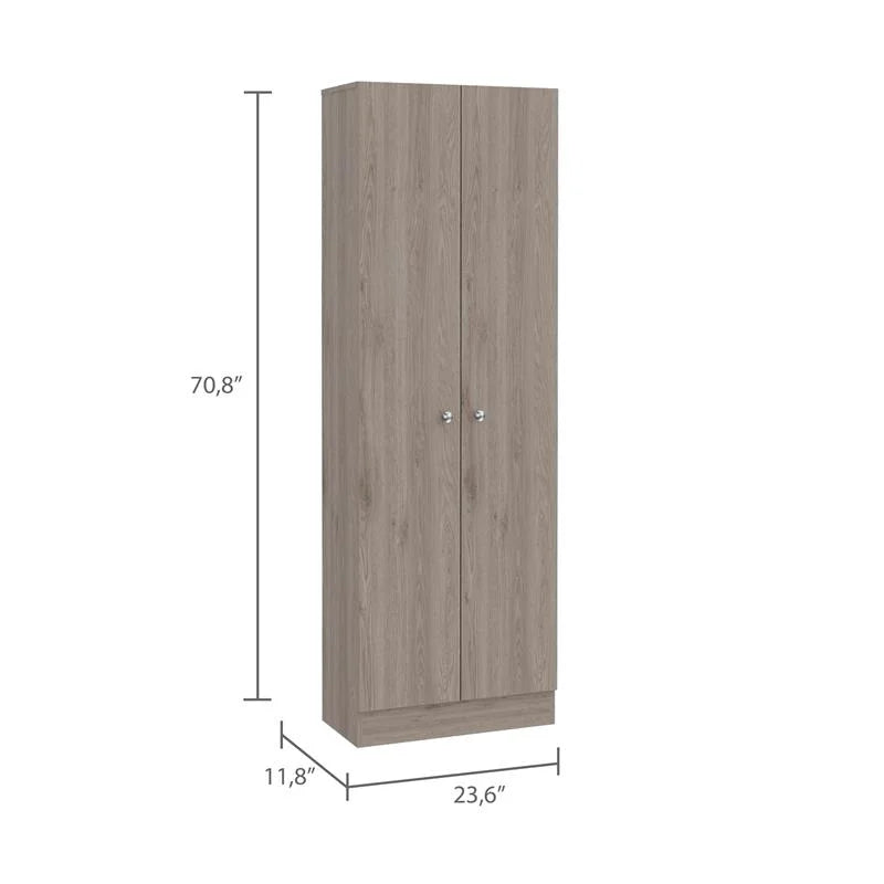 2-Door Engineered Wood Pantry Cabinet in Gray W925