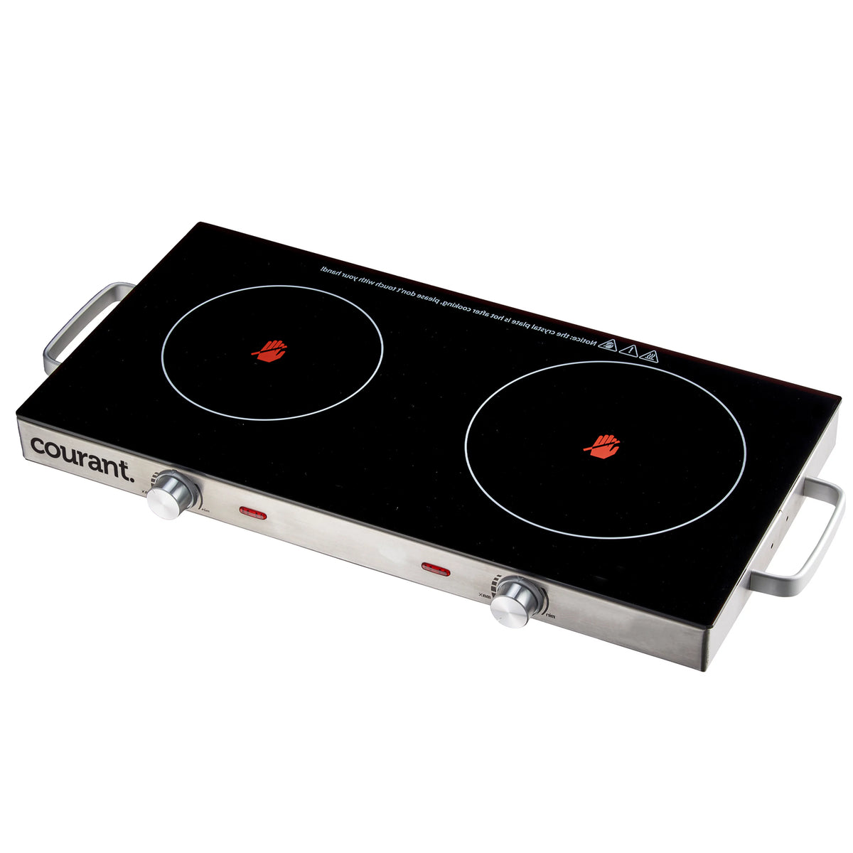 Electric Double Infrared Burner Ceramic Glass Cooktop 1700W Stainless Steel D758294