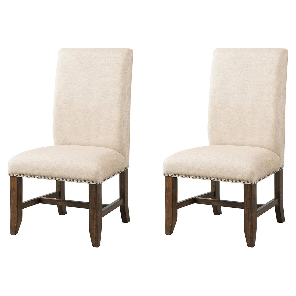 7PC Dining Set Table & 6 Fabric Side Chairs B487