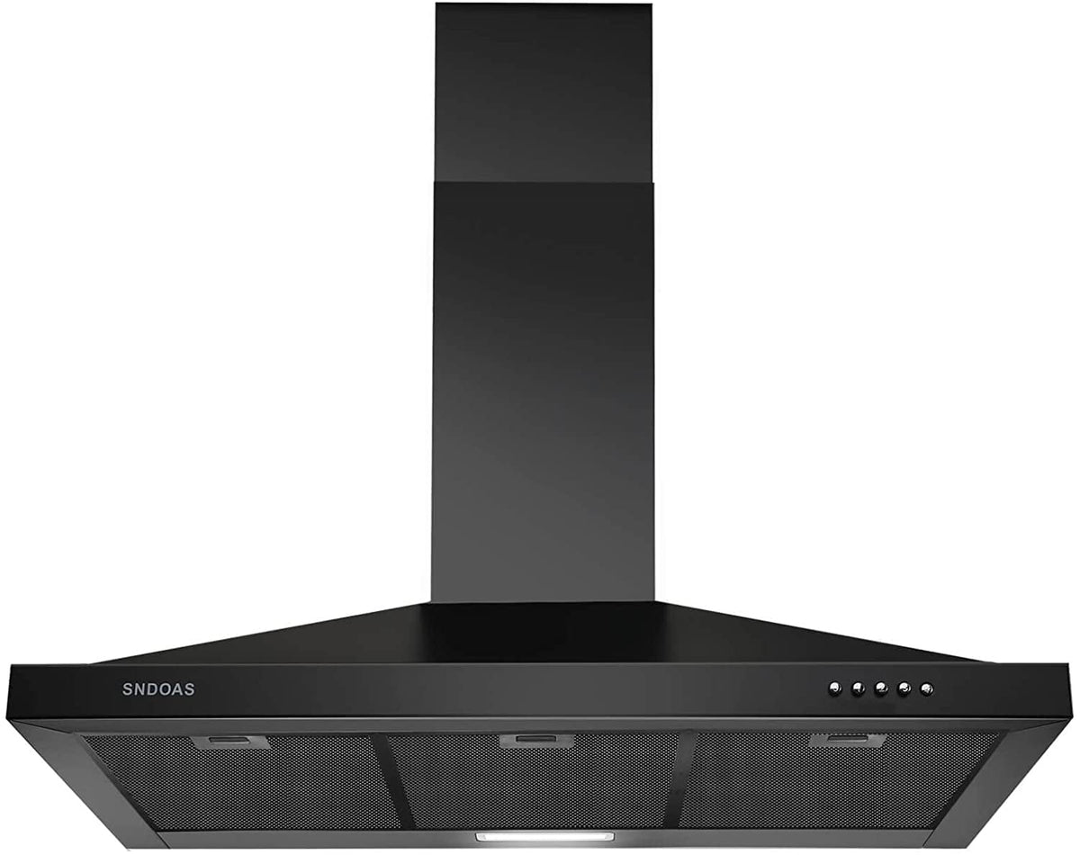36 inch Black Stainless Steel Wall Mount Range Hood M360