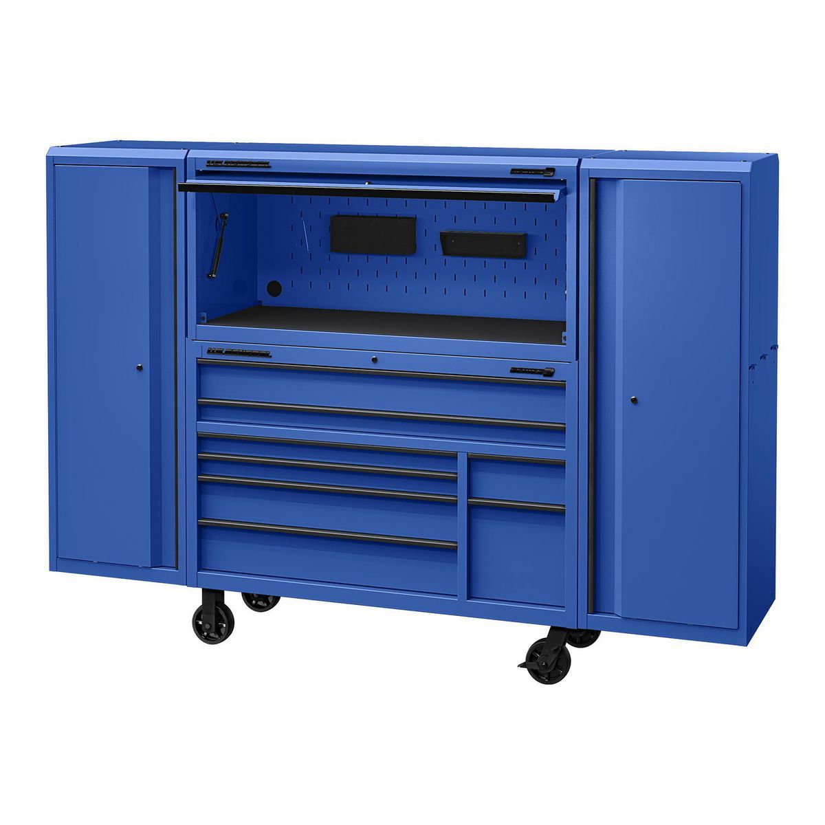 56 in. x 22 in. Blue Work Center Hutch X268246