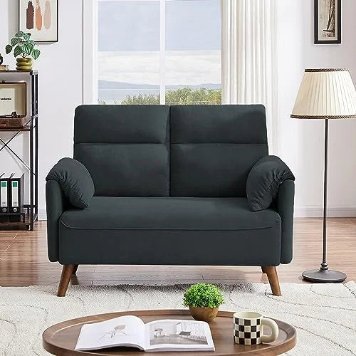 50.6" Small Loveseat Sofa with Wood Legs G22563