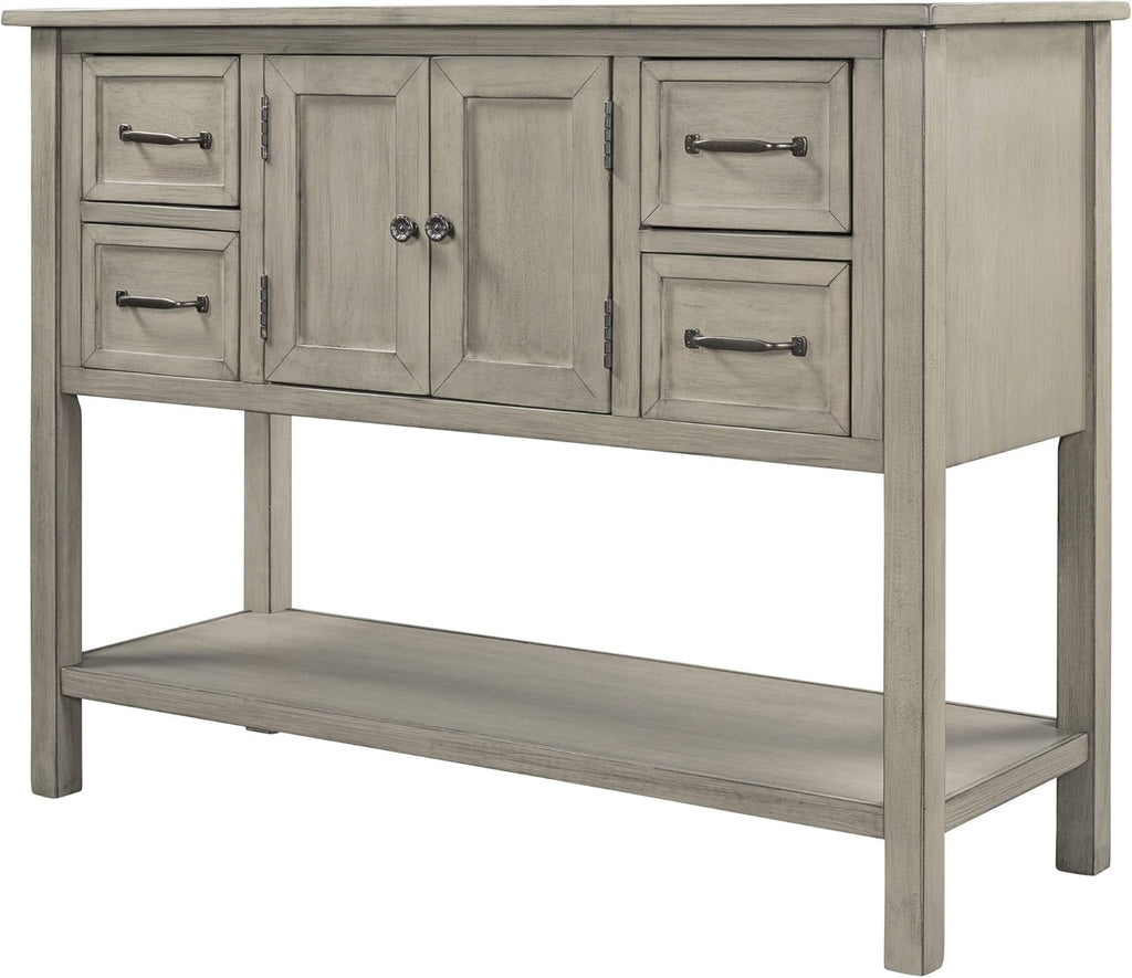 Vintage Console Table Buffet Sideboard with 4 Drawers J7227