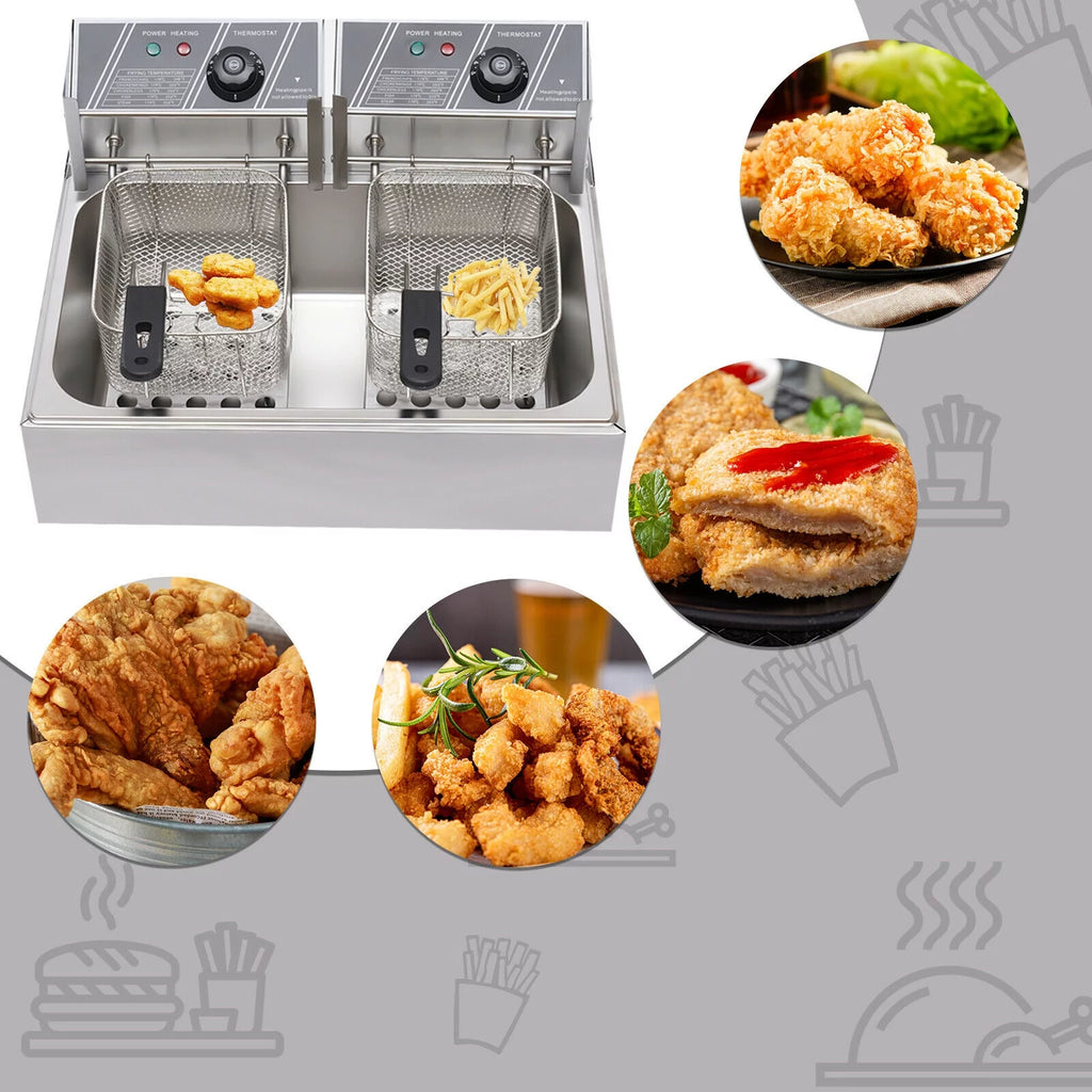 12L 5000W Single Tank Electric Deep Fryer with Temperature Control E447779
