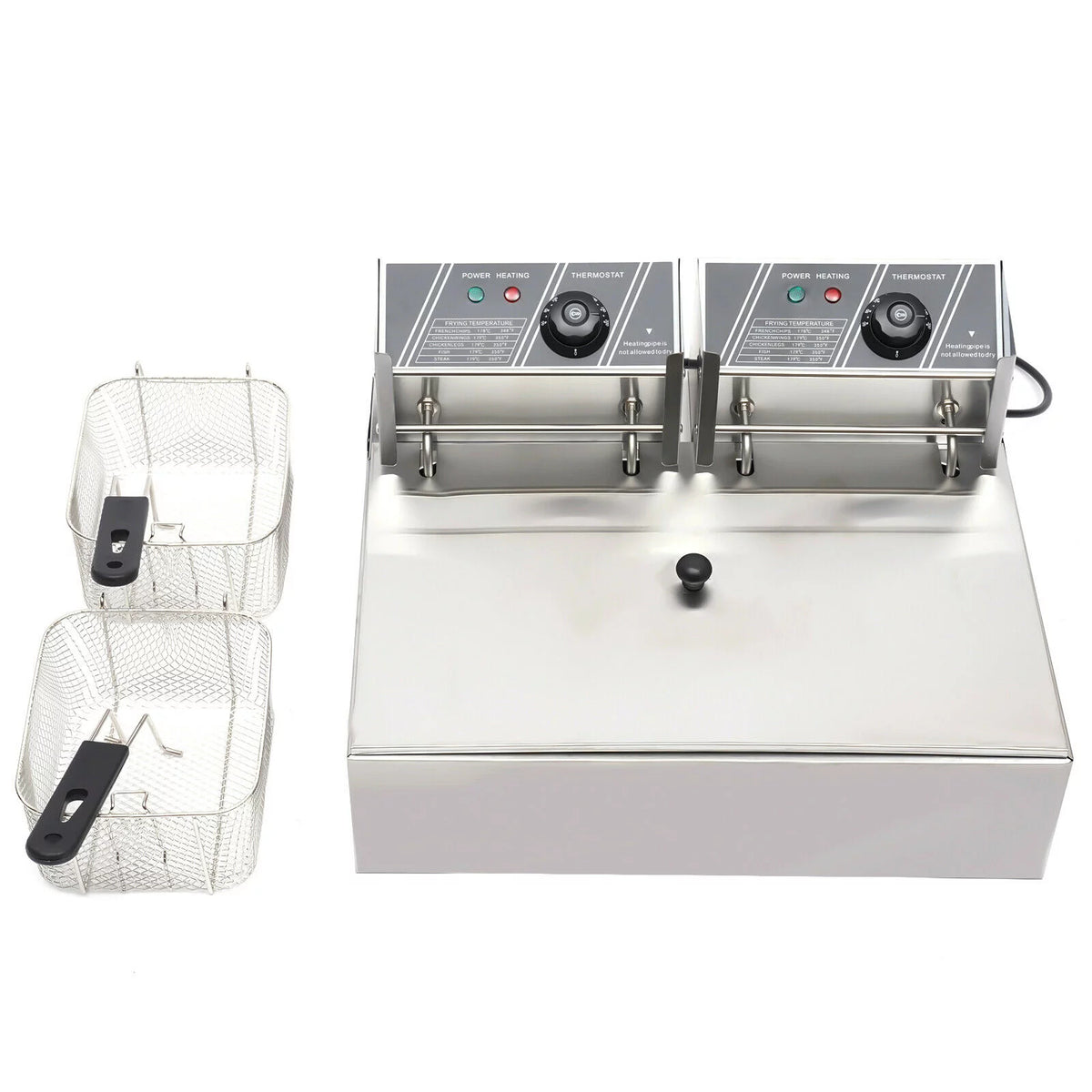 12L 5000W Single Tank Electric Deep Fryer with Temperature Control E447779