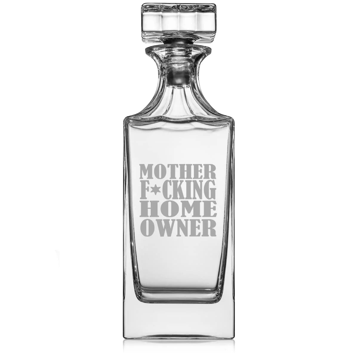 30 oz Glass Whiskey Decanter with Glass Stopper A4687