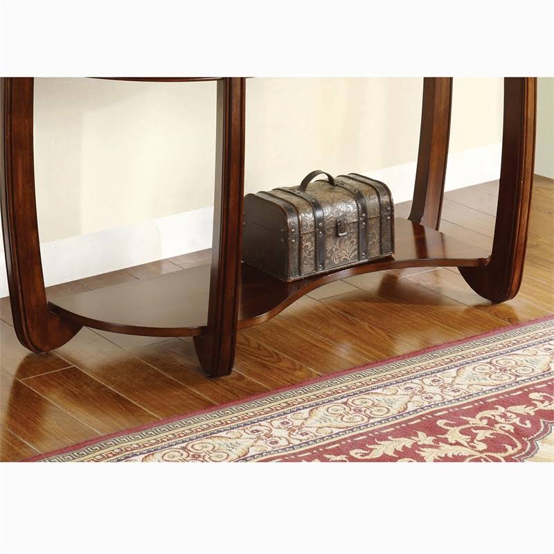 Dark Cherry Curved Console Table A5777