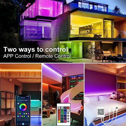 LED Strip Lights 130ft RGB with Remote and 24V Power Supply W8588
