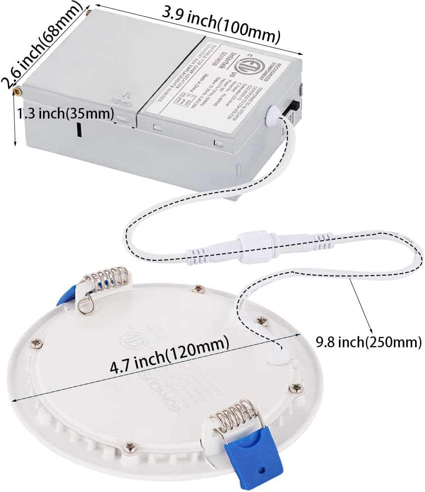 12 Pack 4 Inch Ultra-Thin Dimmable LED Recessed Lights P78939