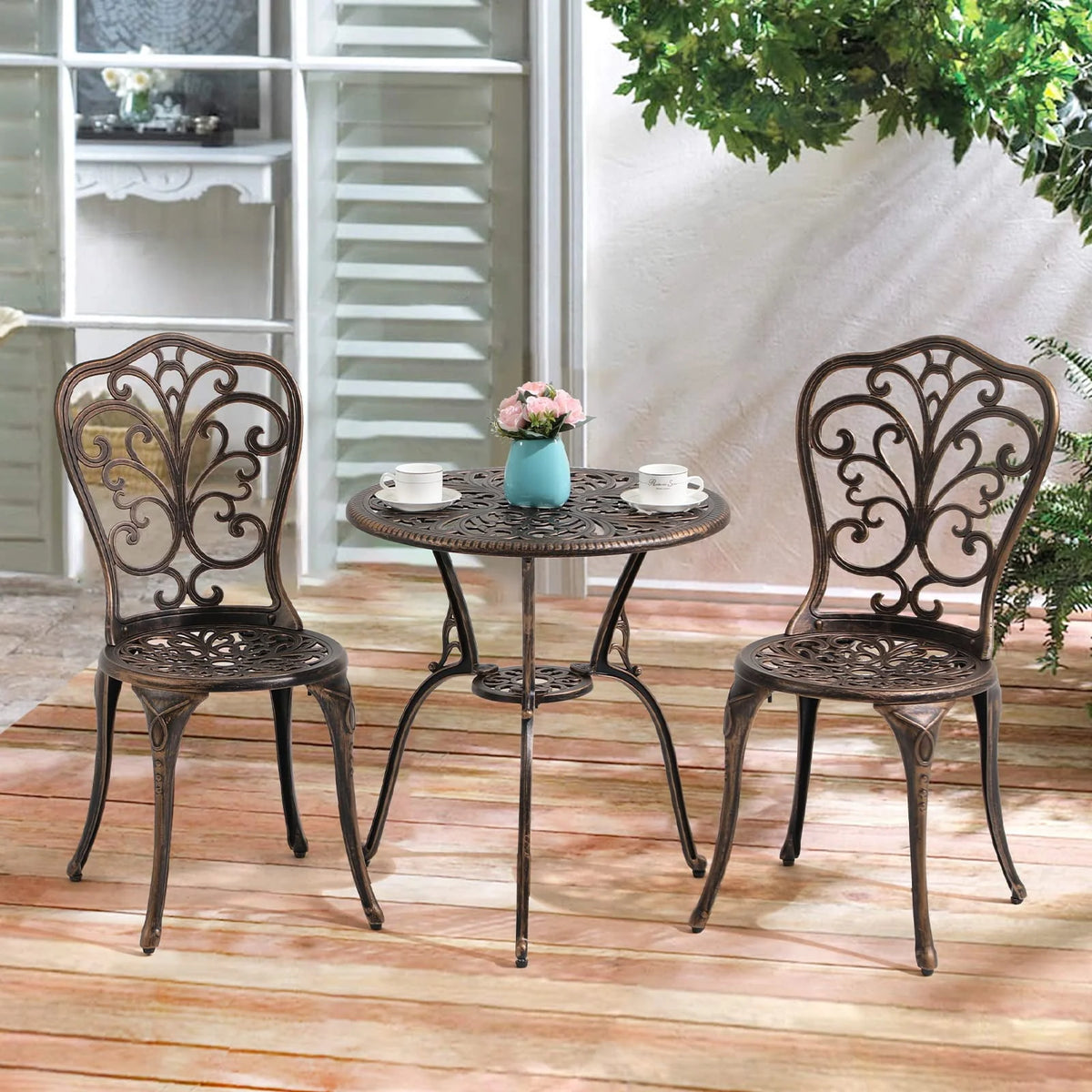3-Piece Cast Aluminum Outdoor Bistro Set T4033