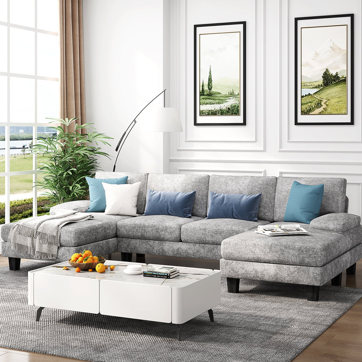 U-Shaped Sectional Sofa with Chaise Q2793