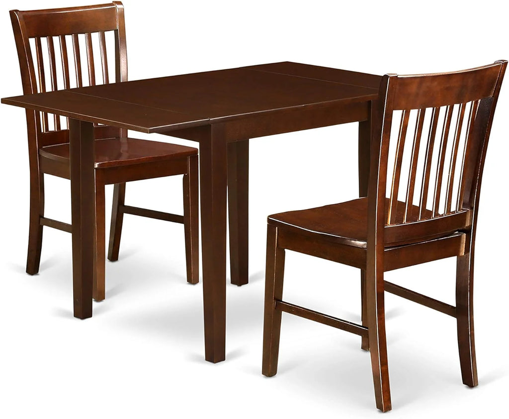 3 Piece Rectangle Dropleaf Table and 2 Dining Chairs O511219
