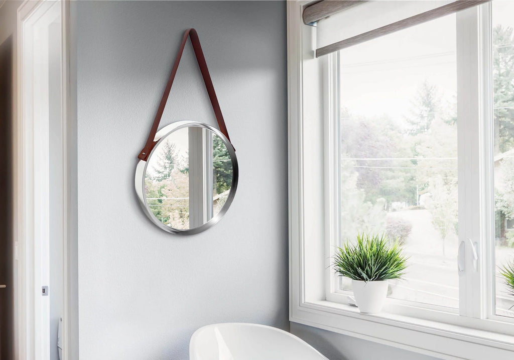 Silver Round Wall Mirror J9959